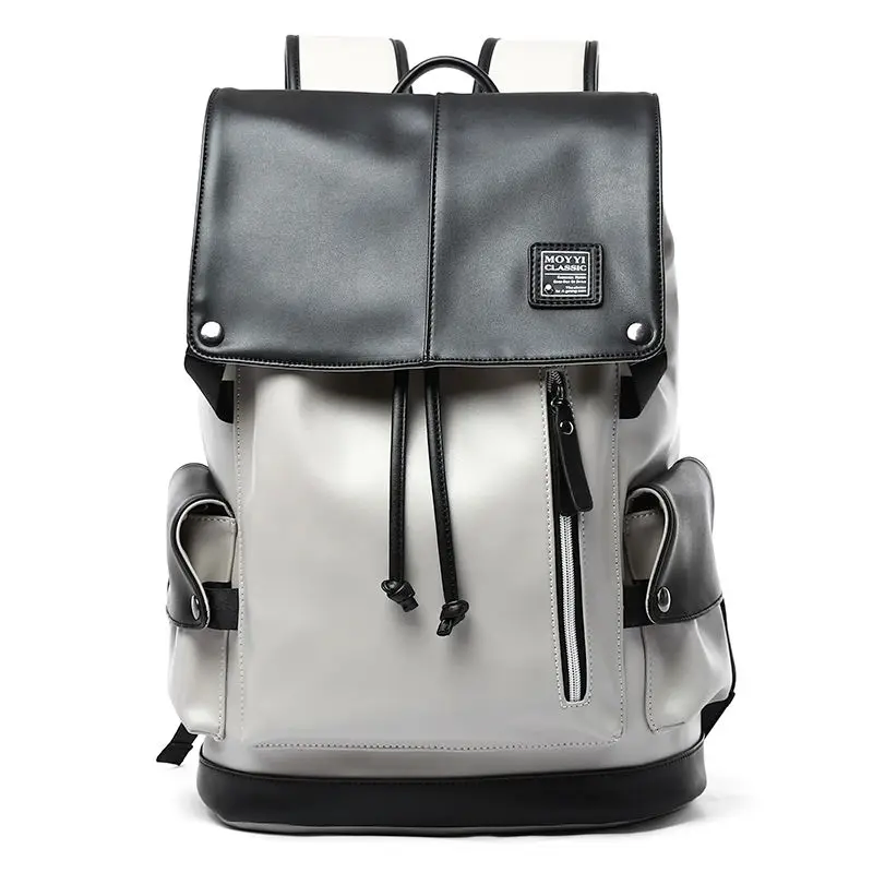 Retro Pu Leather Laptop Backpack